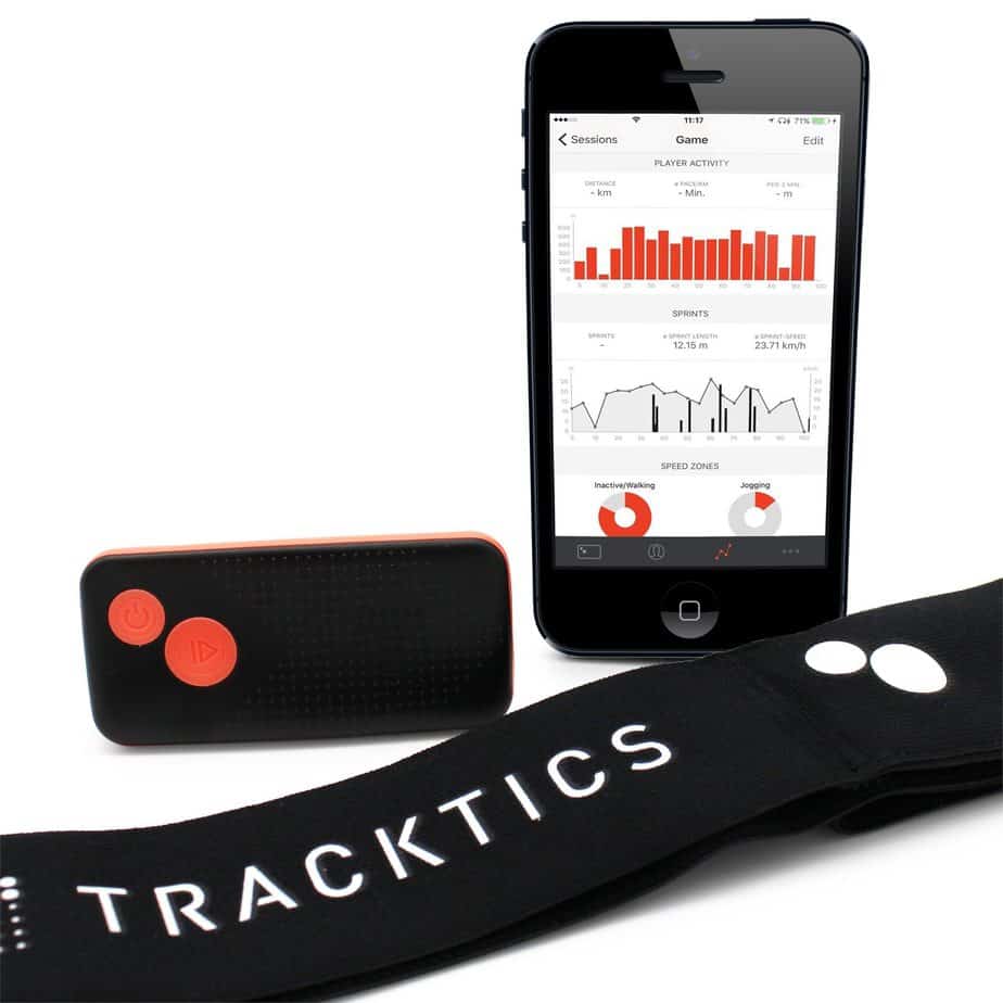 TRACKTICS Fußball Tracker, Gürtel und App
