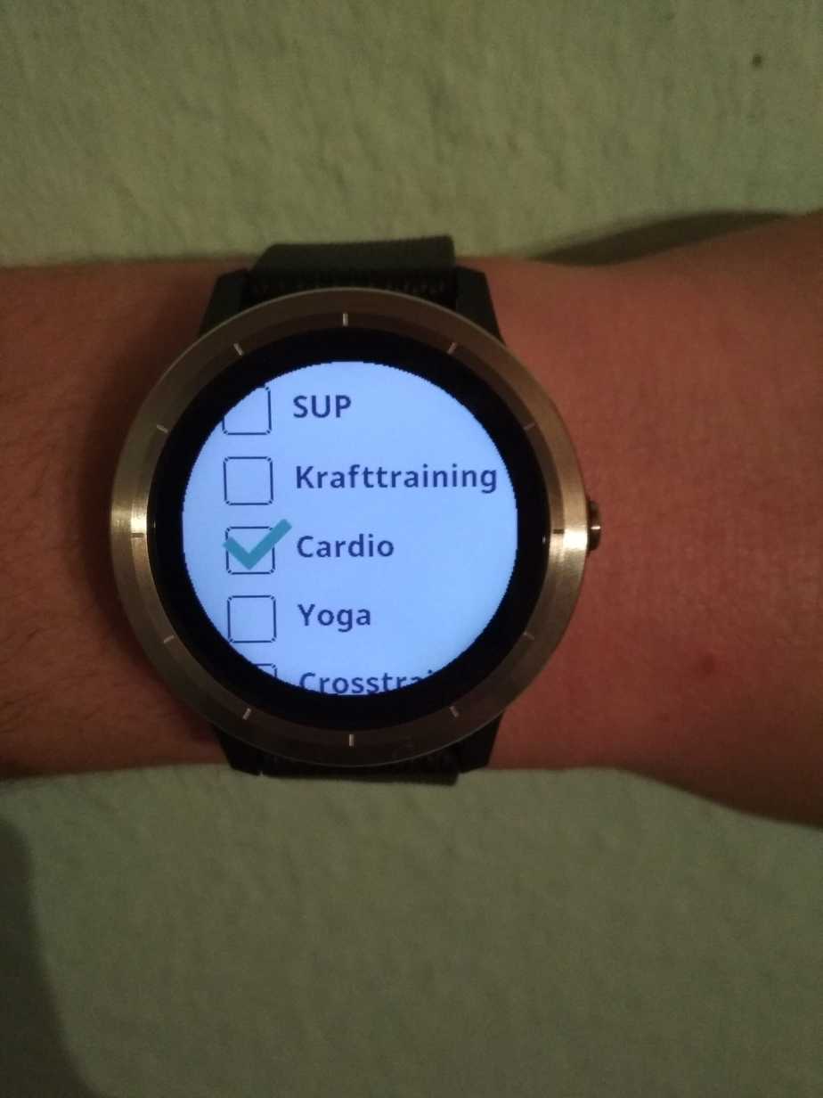 Cardiotraining mit der Garmin Vivoactive 3