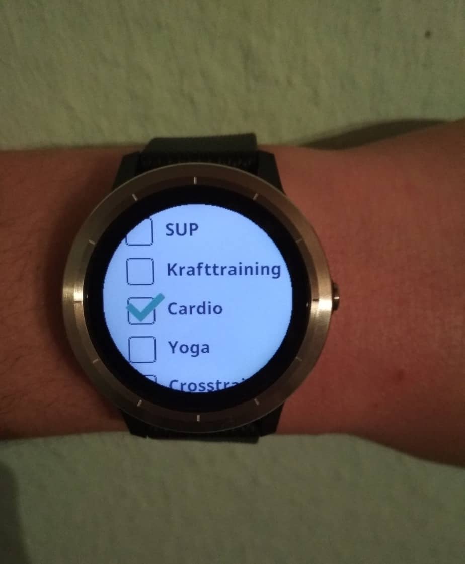 Trainingsfunktionen der Garmin Vivoactive 3