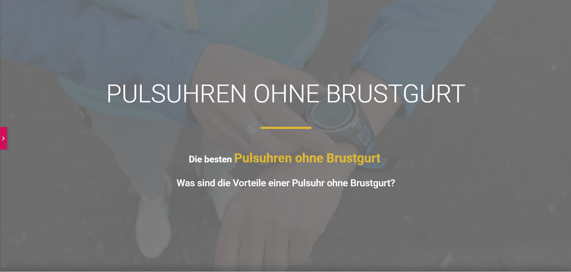 Alles zum Thema Pulsuhren ohne Brustgurt