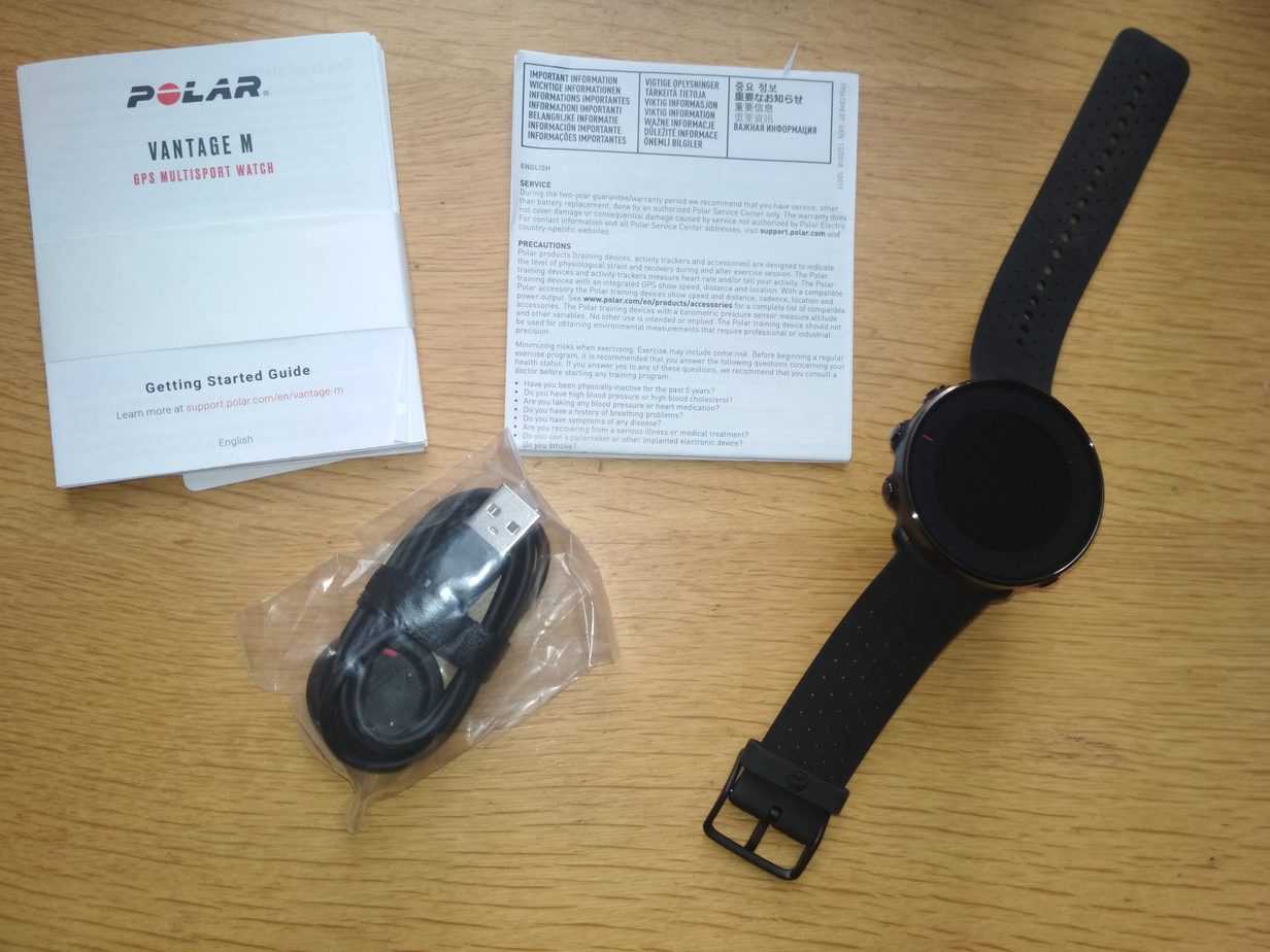 Lieferumfang ausgepackt Polar Vantage M