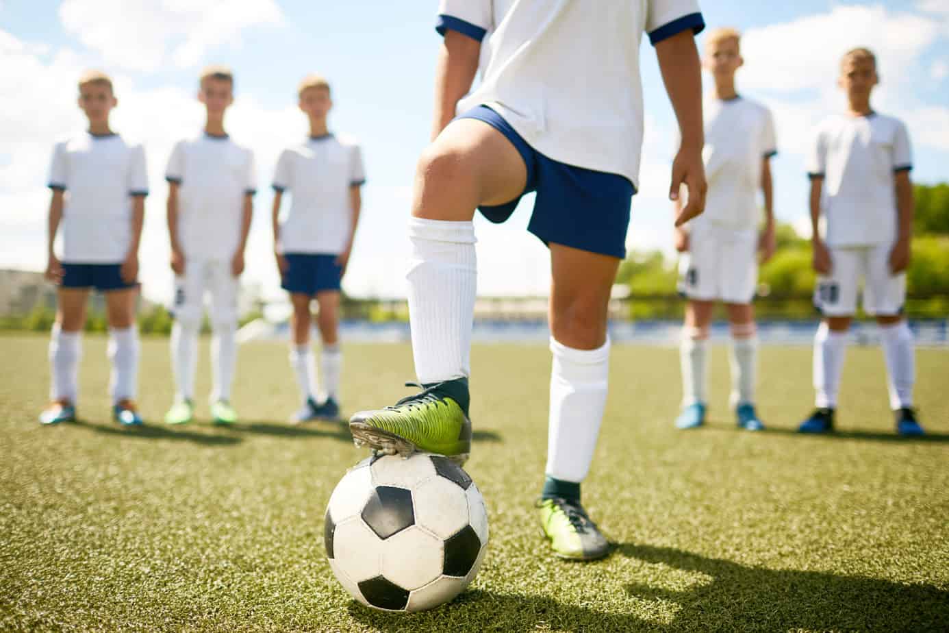 GPS Tracker Tracktics beim Fußballspiel