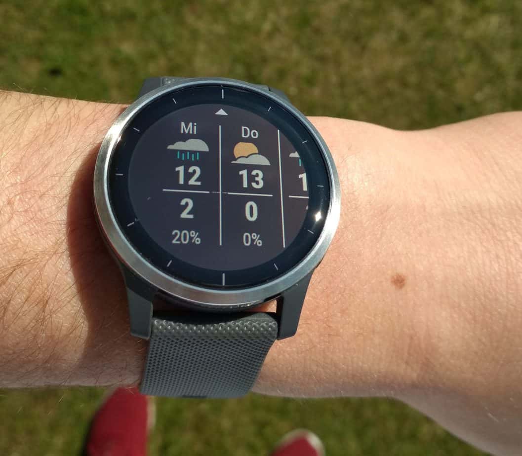 Vivoactive 4 Display Sonneneinstrahlung