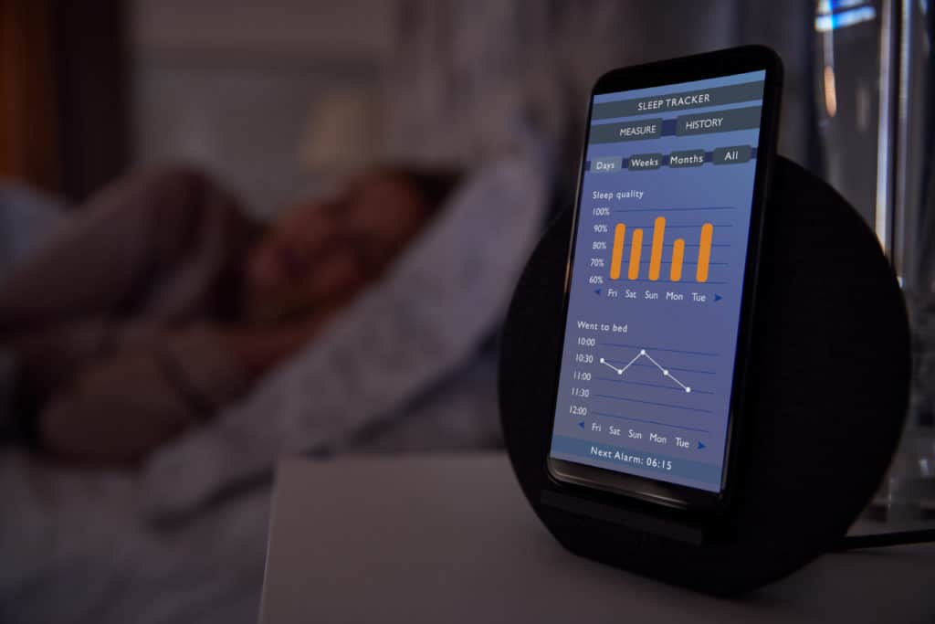 Smartphone App führt eine Schlafanalyse durch