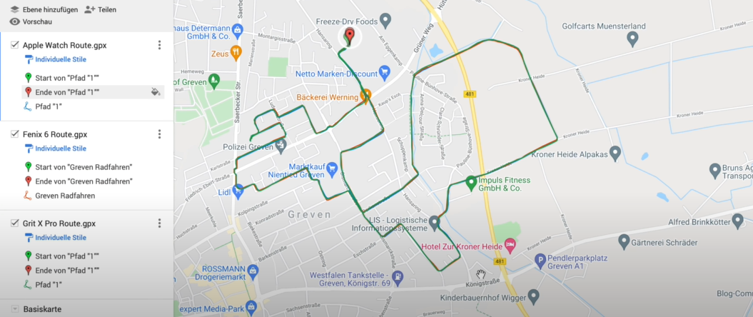 Apple Watch GPS-Genauigkeit